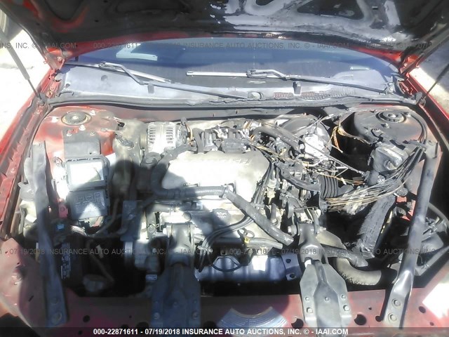 2G1WW12EX49287746 - 2004 CHEVROLET MONTE CARLO LS RED photo 10