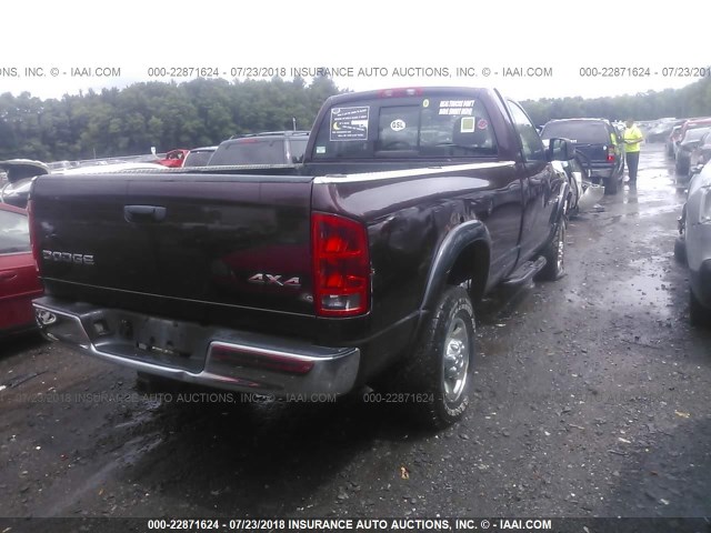 3D7KU26D04G278794 - 2004 DODGE RAM 2500 ST/SLT BURGUNDY photo 4