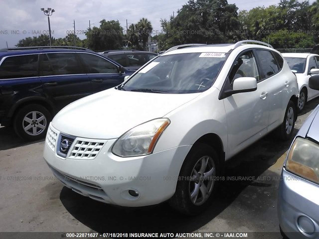 JN8AS58V28W109584 - 2008 NISSAN ROGUE S/SL WHITE photo 2