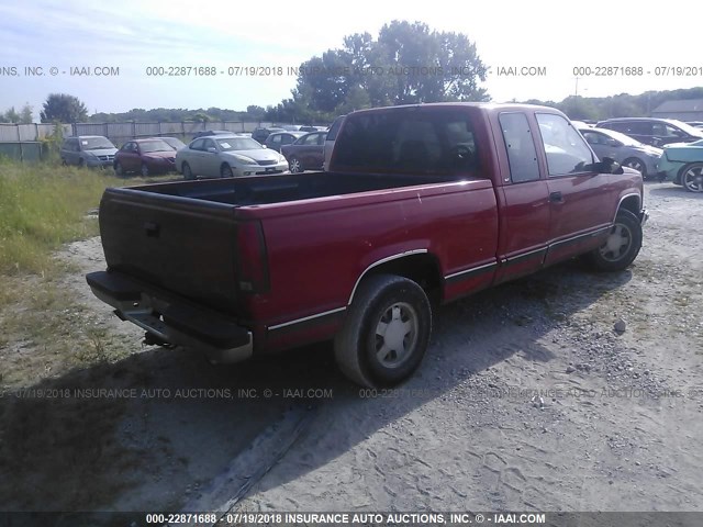 1GTEC19R3XR516055 - 1999 GMC SIERRA C1500 RED photo 4