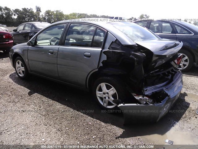 1G8AJ55F26Z137905 - 2006 SATURN ION LEVEL 2 GRAY photo 3