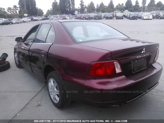 4A3AA46G73E070547 - 2003 MITSUBISHI GALANT ES/LS RED photo 3