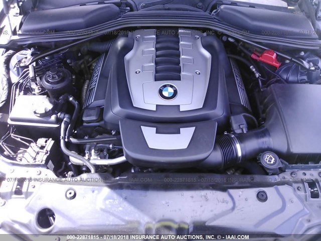 WBANB53547CP08732 - 2007 BMW 550 I BLUE photo 10