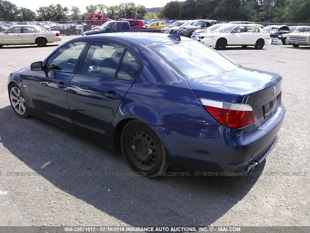 WBANB53547CP08732 - 2007 BMW 550 I BLUE photo 3