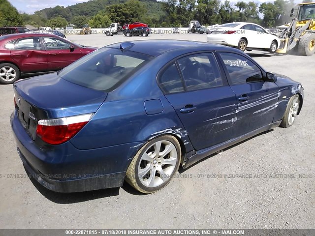 WBANB53547CP08732 - 2007 BMW 550 I BLUE photo 4