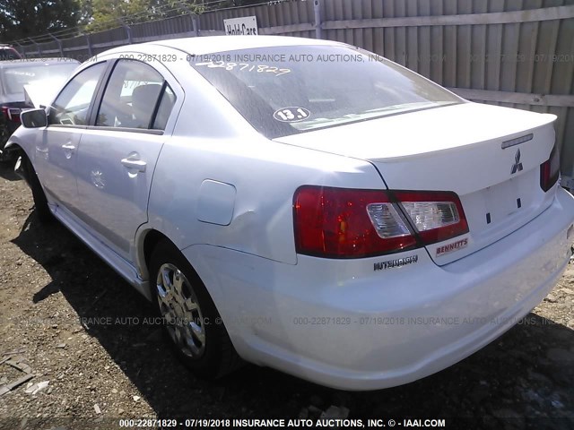 4A32B3FF4AE009382 - 2010 MITSUBISHI GALANT ES/SE WHITE photo 3