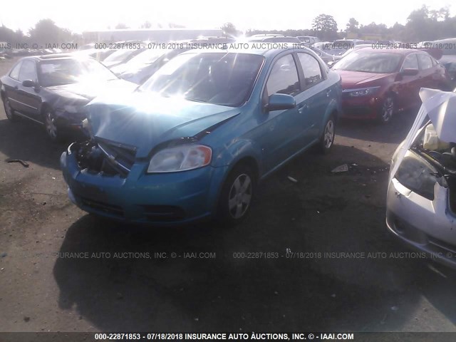 KL1TD56E39B396970 - 2009 CHEVROLET AVEO LS/LT TURQUOISE photo 2