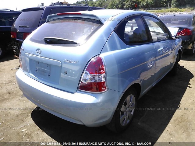 KMHCM3AC5BU201265 - 2011 HYUNDAI ACCENT GL Light Blue photo 4