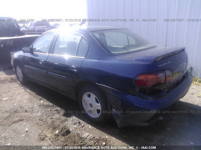 1G1NE52J81M675141 - 2001 CHEVROLET MALIBU LS მუქი ლურჯი ფოტო 3