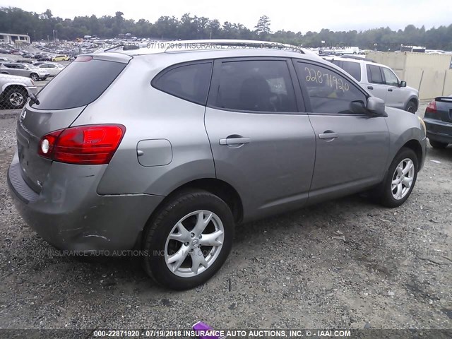 JN8AS58TX8W000756 - 2008 NISSAN ROGUE S/SL GRAY photo 4