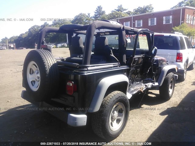 1J4FA29S85P366434 - 2005 JEEP WRANGLER / TJ SE BLACK photo 4