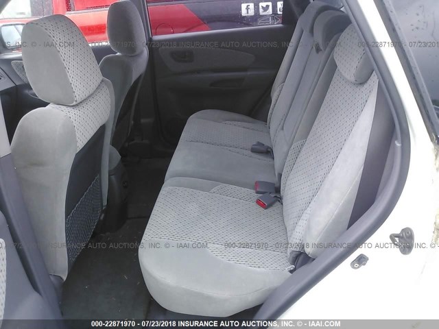 KM8JN72D75U092086 - 2005 HYUNDAI TUCSON GLS/LX WHITE photo 8