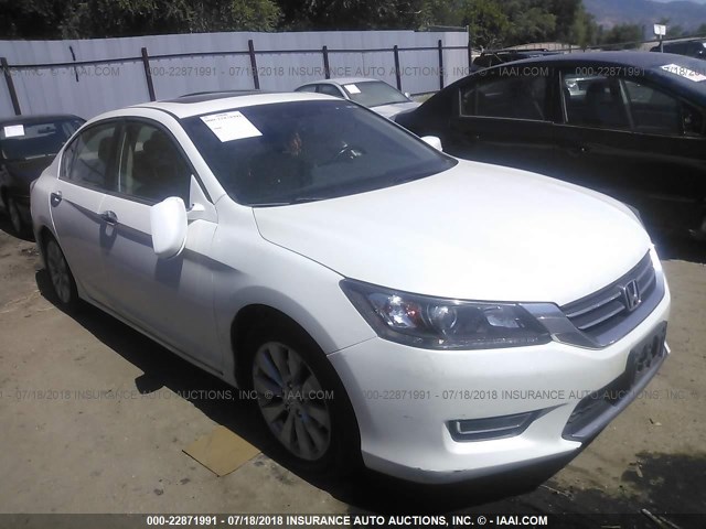 1HGCR2F88DA007050 - 2013 HONDA ACCORD EXL WHITE photo 1