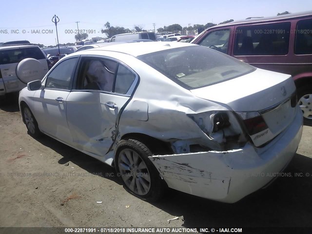 1HGCR2F88DA007050 - 2013 HONDA ACCORD EXL WHITE photo 3