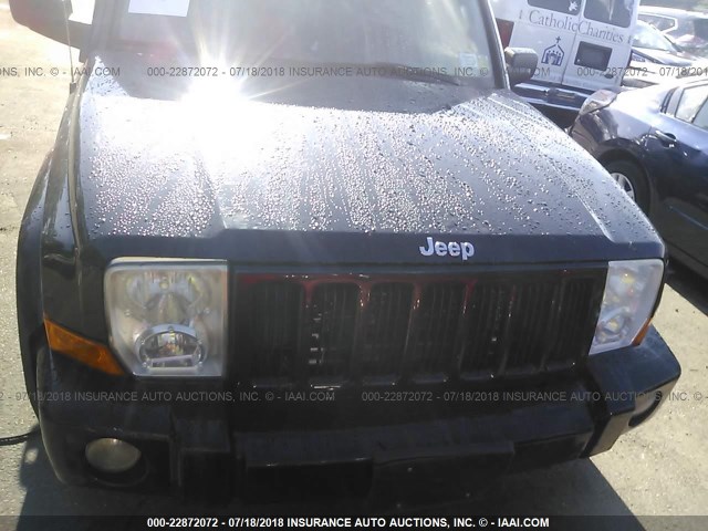 1J8HG48K16C352225 - 2006 JEEP COMMANDER შავი ფოტო 6