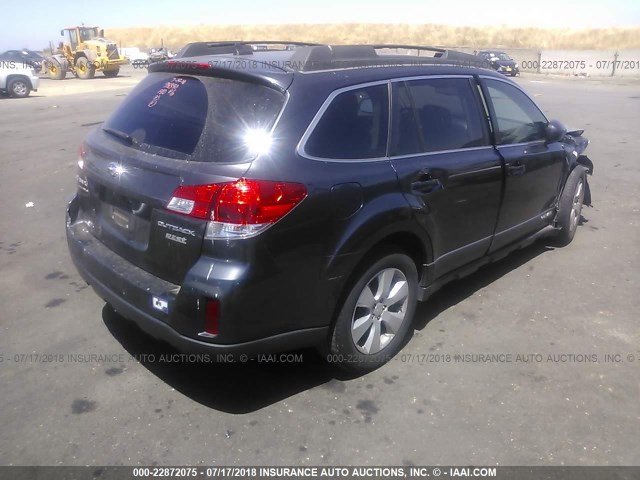 4S4BRBFC9B3382716 - 2011 SUBARU OUTBACK 2.5I PREMIUM GRAY photo 4