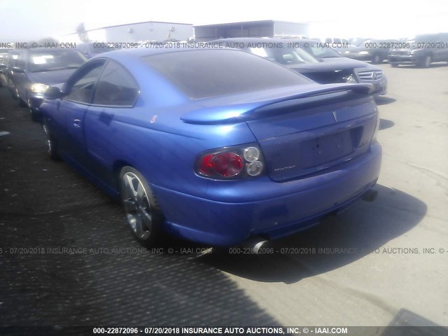 6G2VX12U26L522795 - 2006 PONTIAC GTO BLUE photo 3