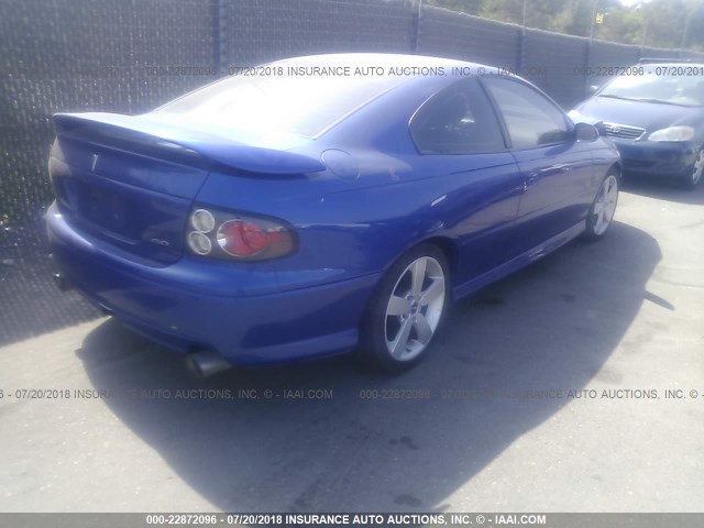 6G2VX12U26L522795 - 2006 PONTIAC GTO BLUE photo 4