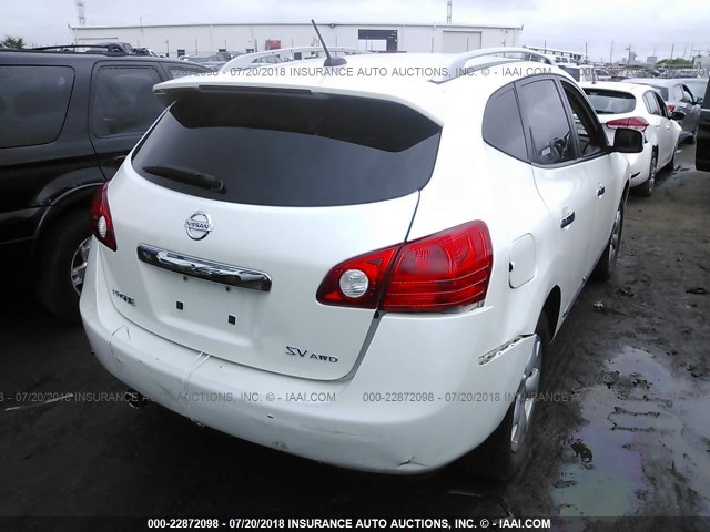 JN8AS5MV8BW297475 - 2011 NISSAN ROGUE S/SV/KROM WHITE photo 4