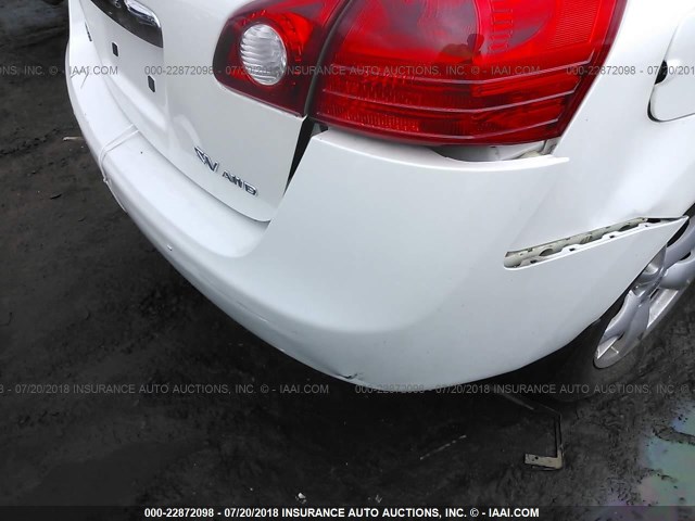 JN8AS5MV8BW297475 - 2011 NISSAN ROGUE S/SV/KROM WHITE photo 6