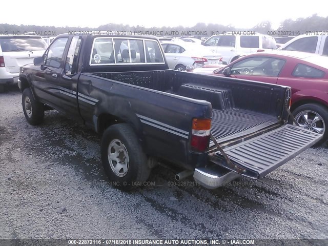 JT4RN13P7M6032521 - 1991 TOYOTA PICKUP 1/2 TON EXTRA LONG WHEELBASE DLX BLACK photo 3