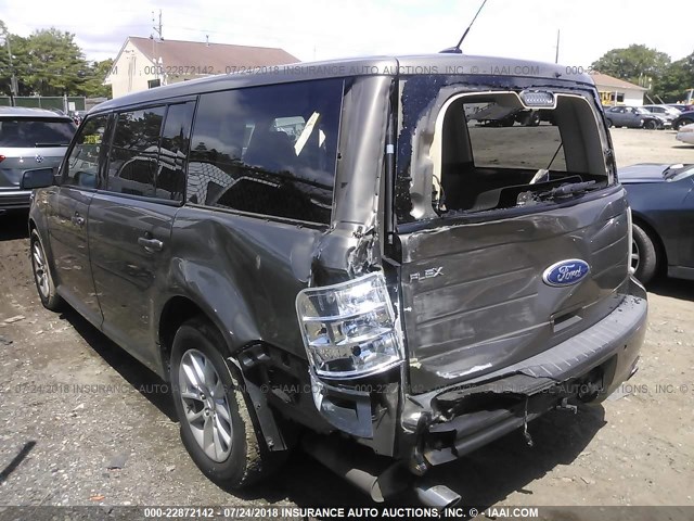 2FMGK5B85DBD02697 - 2013 FORD FLEX SE BROWN photo 3