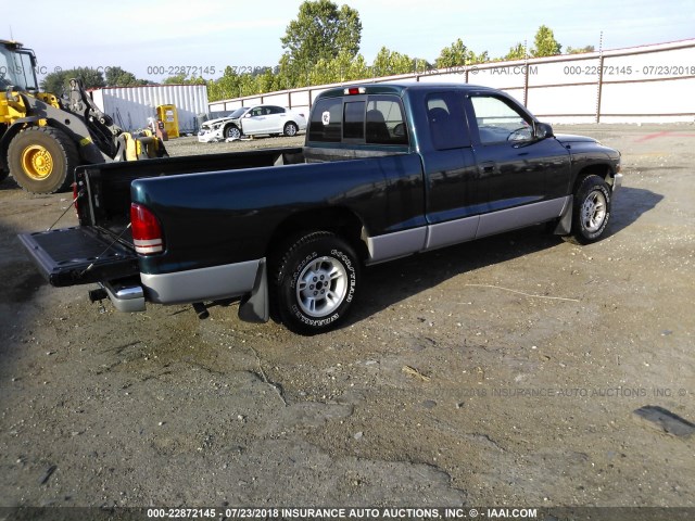 1B7GL22X5WS690451 - 1998 DODGE DAKOTA GREEN photo 4