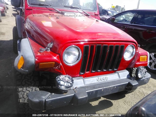 1J4FA29SX6P744660 - 2006 JEEP WRANGLER / TJ SE RED photo 6