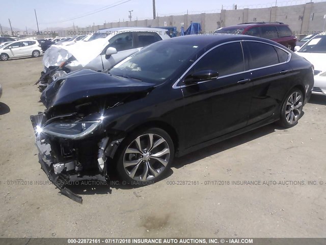 1C3CCCCB5FN686460 - 2015 CHRYSLER 200 C BLACK photo 2