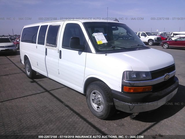 1GAZGPFG4G1280440 - 2016 CHEVROLET EXPRESS G3500 LT WHITE photo 1