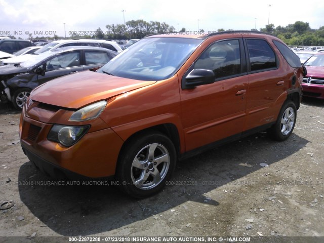 3G7DA03E23S586623 - 2003 PONTIAC AZTEK ORANGE photo 2