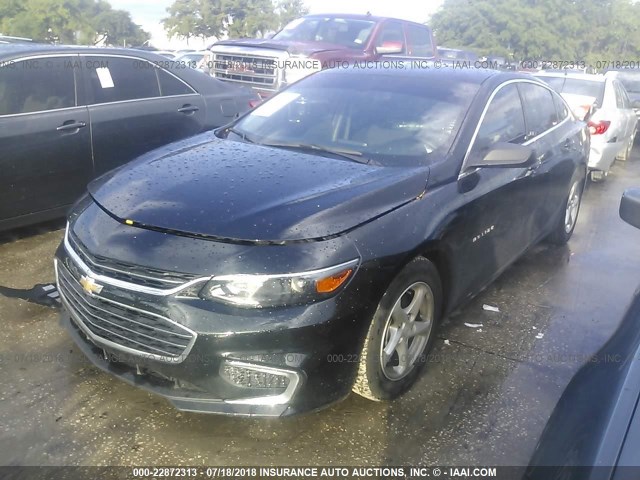 1G1ZB5STXGF336745 - 2016 CHEVROLET MALIBU LS BLACK photo 2