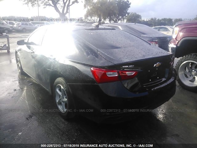 1G1ZB5STXGF336745 - 2016 CHEVROLET MALIBU LS BLACK photo 3