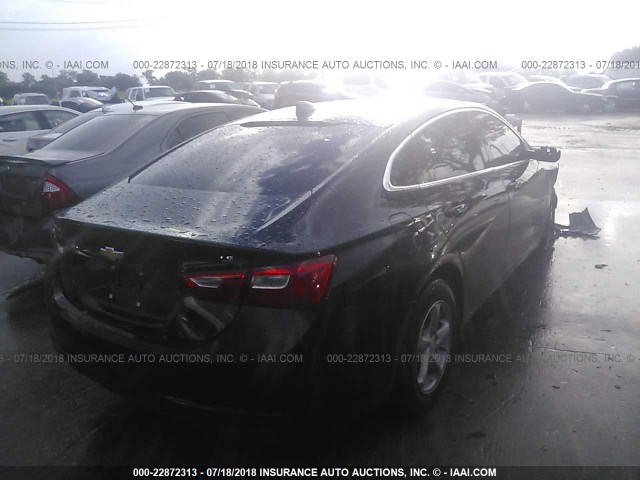 1G1ZB5STXGF336745 - 2016 CHEVROLET MALIBU LS BLACK photo 4