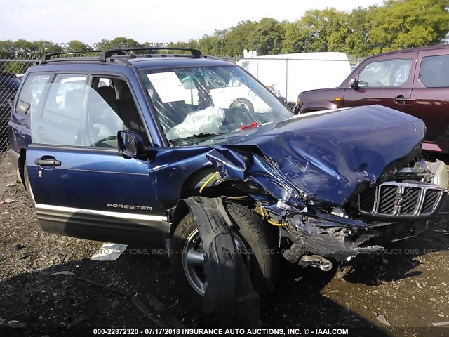JF1SF65562H743688 - 2002 SUBARU FORESTER S BLUE photo 1