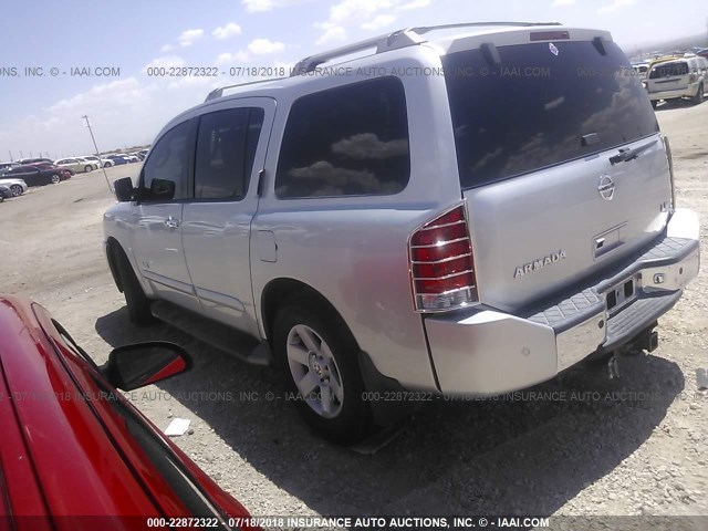 5N1AA08A25N731789 - 2005 NISSAN ARMADA SE/LE SILVER photo 3