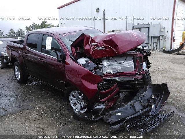 1GCGSCEN6J1237599 - 2018 CHEVROLET COLORADO LT RED photo 1