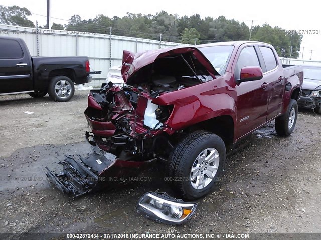 1GCGSCEN6J1237599 - 2018 CHEVROLET COLORADO LT RED photo 2