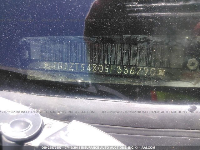 1G1ZT54805F336790 - 2005 CHEVROLET MALIBU LS Dark Blue photo 9