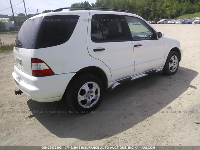 4JGAB54E92A364962 - 2002 MERCEDES-BENZ ML 320 WHITE photo 4