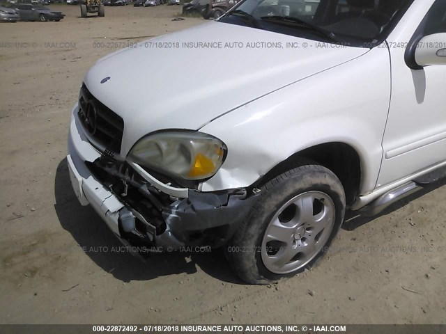 4JGAB54E92A364962 - 2002 MERCEDES-BENZ ML 320 WHITE photo 6