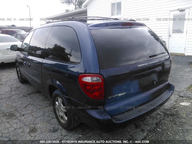 2D4GP74L73R104232 - 2003 DODGE GRAND CARAVAN EX BLUE photo 3