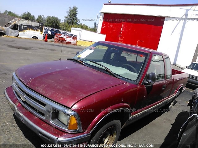 1GCCS19XXT8230499 - 1996 CHEVROLET S TRUCK S10 Qırmızı foto 2