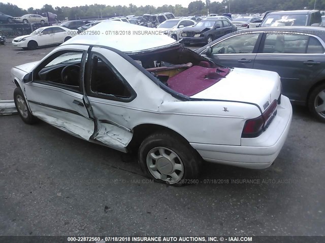 1FAPP6242PH176210 - 1993 FORD THUNDERBIRD LX WHITE photo 3