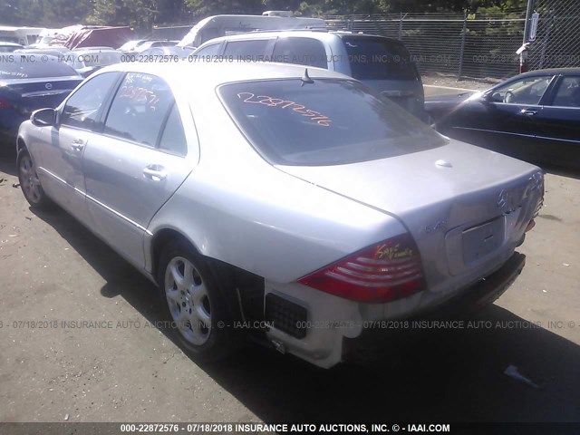 WDBNG83J96A480271 - 2006 MERCEDES-BENZ S 430 4MATIC SILVER photo 3