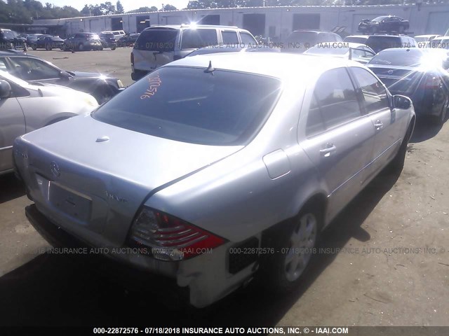 WDBNG83J96A480271 - 2006 MERCEDES-BENZ S 430 4MATIC SILVER photo 4