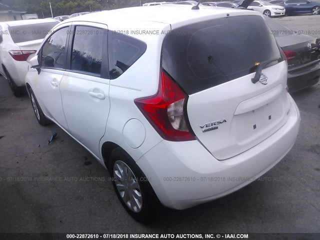 3N1CE2CP8FL404021 - 2015 NISSAN VERSA NOTE S/S PLUS/SV/SL/SR WHITE photo 3