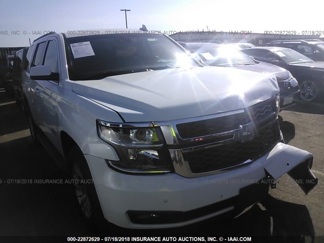 1GNSKBKCXJR197205 - 2018 CHEVROLET TAHOE K1500 LT WHITE photo 1