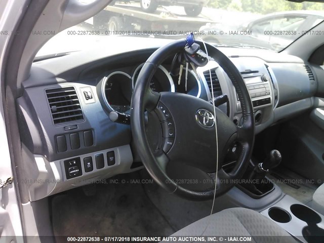 5TETX22N29Z635182 - 2009 TOYOTA TACOMA ACCESS CAB Silber Foto 5