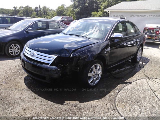 1FAHP28W38G107152 - 2008 FORD TAURUS LIMITED BLACK photo 2